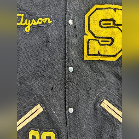 Vintage 1950s Varsity Wrestling Letterman Jacket St. Helens 42 Well Worn 50s VTG - Picture 3 of 7